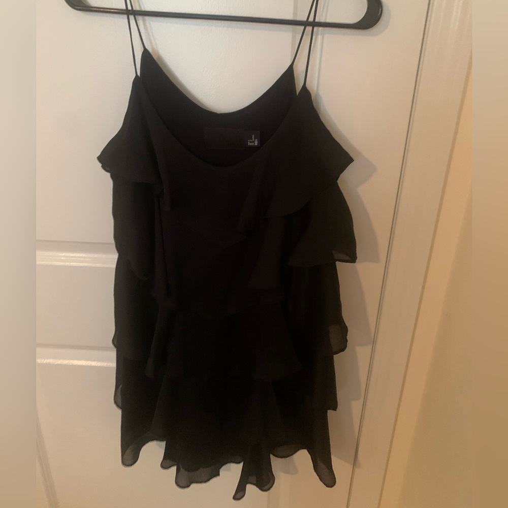 H&M Black Layered Mini Dress